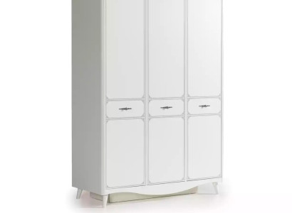 Wooden Cabinet Luxury Wardrobe Wardrobe Furniture Wood White 3 Door Design